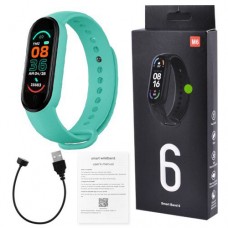 Фитнес браслет FitPro Smart Band M6 (смарт часы, пульсоксиметр, пульс). Цвет: зеленый