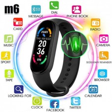 Фитнес браслет FitPro Smart Band M6 (смарт часы, пульсоксиметр, пульс). Цвет: черный