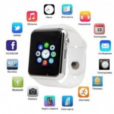 Смарт-часы Smart Watch A1 умные электронные со слотом под sim-карту + карту памяти micro-sd. Цвет: белый