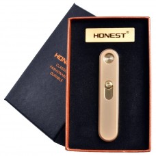 USB зажигалка в подарочной упаковке "Honest" 77127. Цвет: золотой