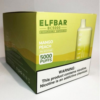 Elf Bar BC5000 Original 5% перезаряжаемый под. Манго Персик (Mango Peach)