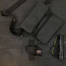 Набор 2В1. Кожаная сумка с кобурой + фонарик профессиональный POLICE BL-X71-P50