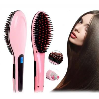 Расческа выпрямитель Fast Hair Straightener. Цвет: розовый