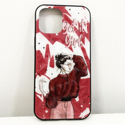 Чехол для Apple Iphone 12 Pro Max. Get it girl! красный