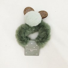 Резинки для волос с ушками медвежонка. Цвет: зеленый
