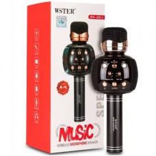 Беспроводной микрофон караоке блютуз WSTER WS-2911 Bluetooth динамик. Цвет: черный