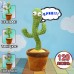 Танцующий кактус поющий 120 песен с подсветкой Dancing Cactus TikTok игрушка Повторюшка кактус