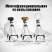 Штатив металлический универсальный для телефона и фотоаппарата Tripod 3110 PRO портативный трипод 0,35-1.02м высота. Цвет: серебряный