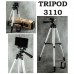 Штатив металлический универсальный для телефона и фотоаппарата Tripod 3110 PRO портативный трипод 0,35-1.02м высота. Цвет: серебряный