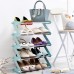 Полка для обуви органайзер компактный стойка складная Shoe Rack YH 8802 хранение вещей и обуви 5 полок. Цвет: голубой