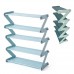 Полка для обуви органайзер компактный стойка складная Shoe Rack YH 8802 хранение вещей и обуви 5 полок. Цвет: голубой