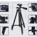 Штатив металлический универсальный для телефона и фотоаппарата Tripod 3120 PRO портативный трипод 0,35-1.02м высота. Цвет: черный