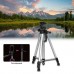 Штатив металлический универсальный для телефона и фотоаппарата Tripod 3110 PRO портативный трипод 0,35-1.02м высота. Цвет: серебряный