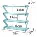 Полка для обуви органайзер компактный стойка складная Shoe Rack YH 8802 хранение вещей и обуви 5 полок. Цвет: голубой