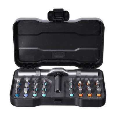 Отвертка с комплектом бит ATuMan RS1 24 в 1 Универсальная отвёртка с набором бит в кейсе Отвертка с комплектом бит ATuMan RS1 24 в 1 Универсальная отвёртка с набором бит в кейсе