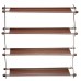 Полка для обуви органайзер компактный стойка складная Shoe Rack YH 8802 хранение вещей и обуви 5 полок. Цвет: коричневый