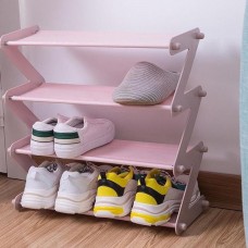 Полка для обуви органайзер компактный стойка складная Shoe Rack YH 8802 хранение вещей и обуви 5 полок. Цвет: розовый