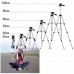 Штатив металлический универсальный для телефона и фотоаппарата Tripod 3110 PRO портативный трипод 0,35-1.02м высота. Цвет: серебряный