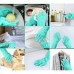 Силиконовые перчатки Magic Silicone Gloves для уборки чистки мытья посуды для дома. Цвет: бирюзовый