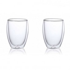 Набор стеклянных стаканов с двойными стенками Con Brio СВ-8335-2, 2шт, 350мл